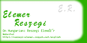 elemer reszegi business card